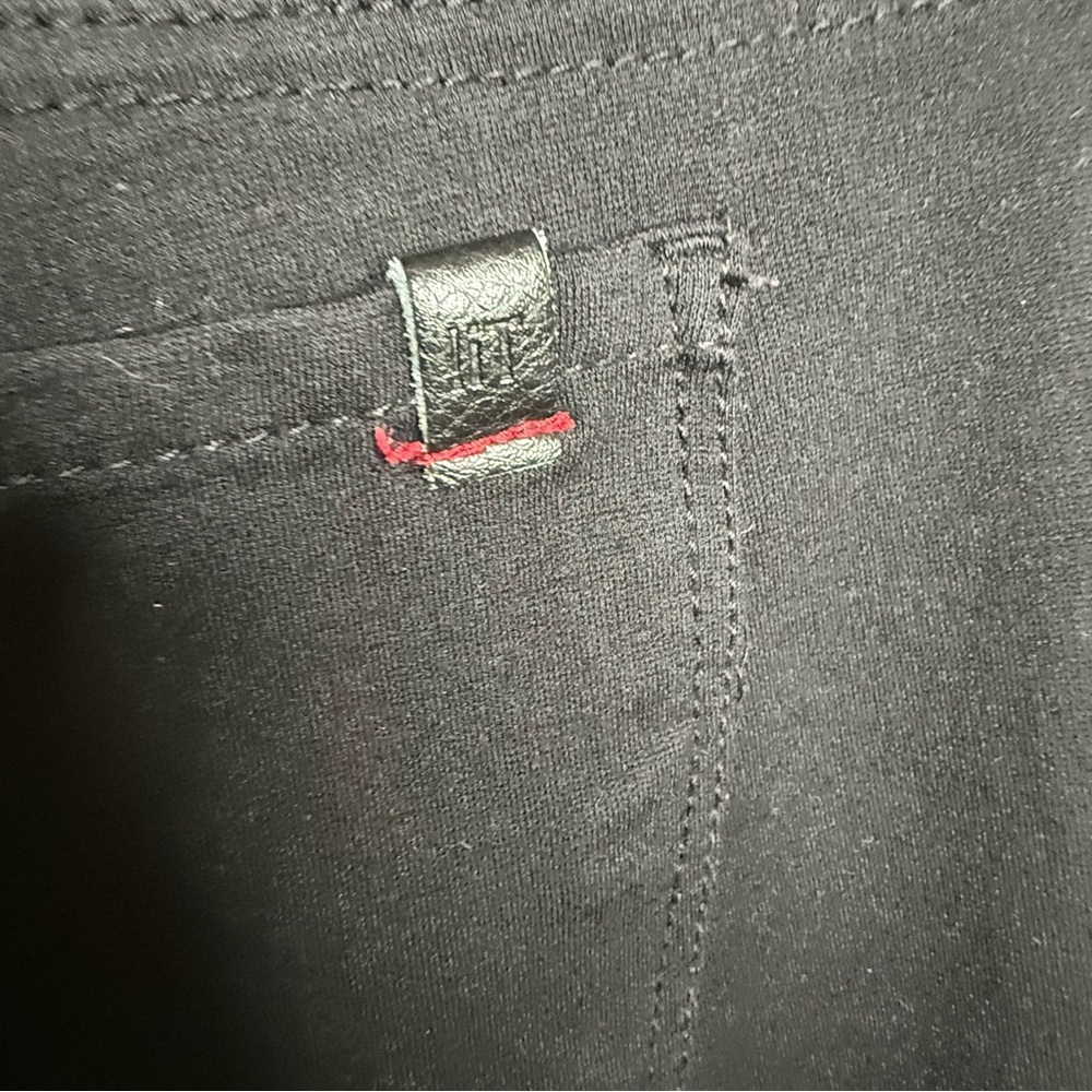 !it jeans | Mid Rise Stretch Leggings with Faux Leather Side Stripe | Sz 28 - Picture 5 of 10